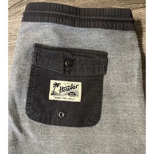 Howler Brothers Tranquilo Chill Shorts Terry Cloth Gray Drawstring Size 34x8